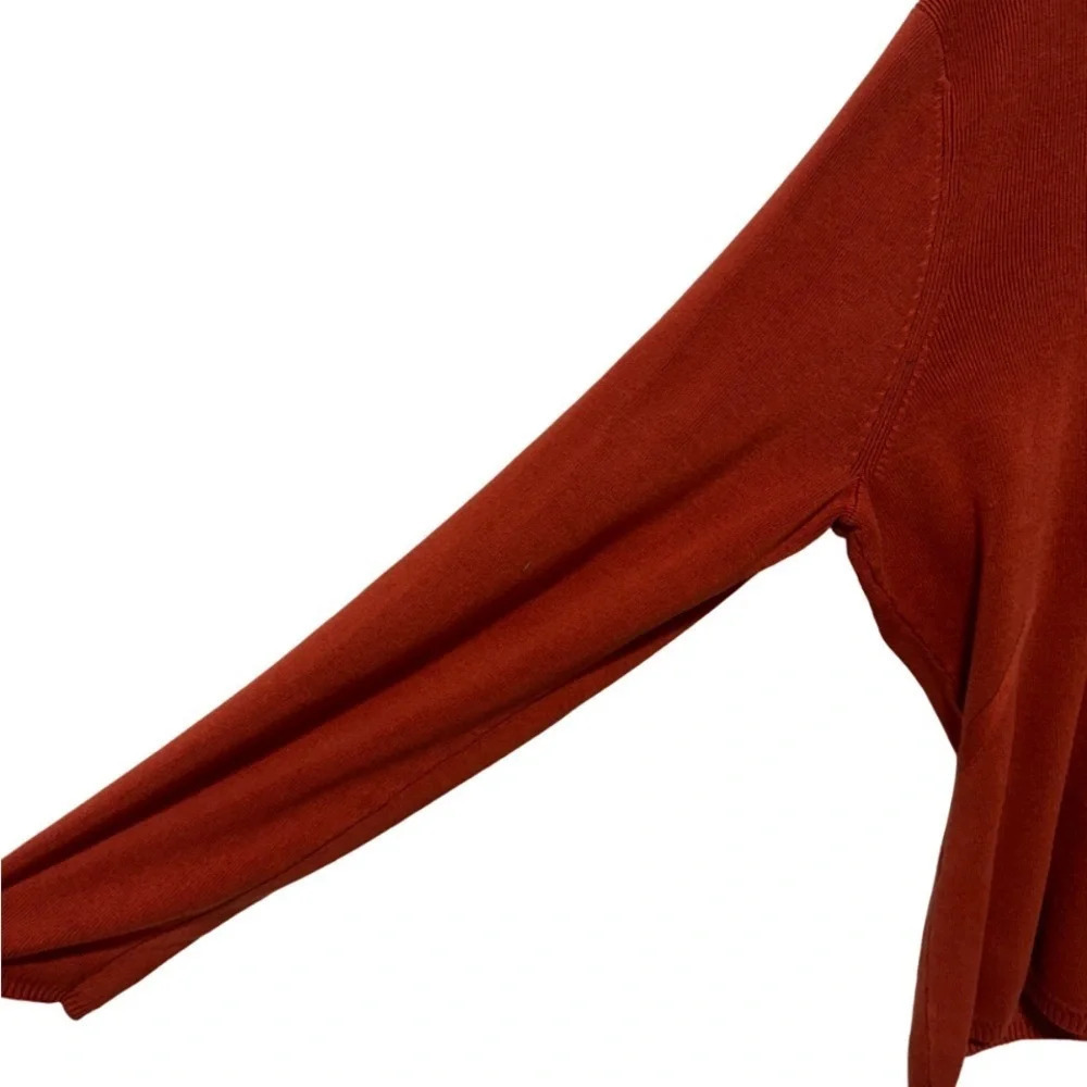 Louben Women’s Burnt Orange Silk Blend Sweater, size XL, high end, new condition - Picture 3 of 5